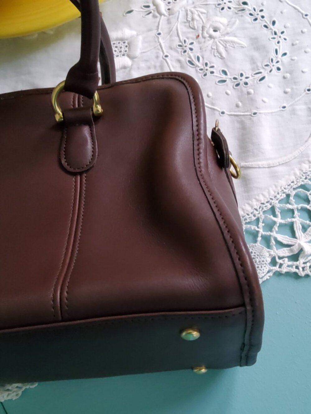 Vintage Coach Beaumont Satchel in Mahogony 9871 - Picture 13 of 15